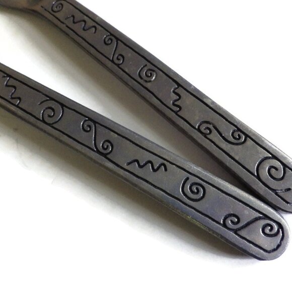 Reggae Wilton Armetale Salad Serving Set/ Fork and Spoon - Picture 3 of 5